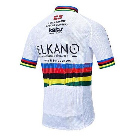 Maglia UCI Mondo Campione Euskadi Murias Manica Corta 2020 Bianco - Clicca l'immagine per chiudere